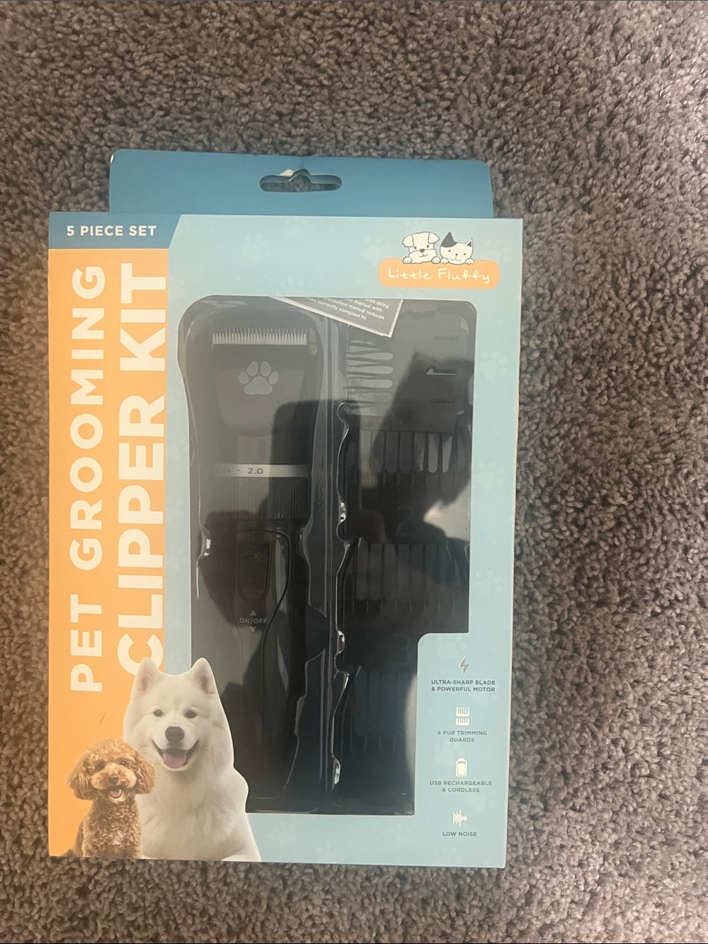Pet Grooming Clipper Kit - Blue